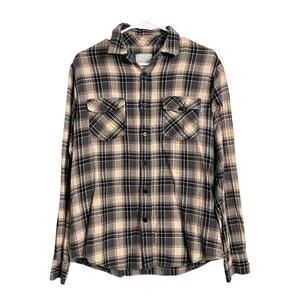 Trinity Collection M Mens Flannel Shirt Button Down Grunge Gorpcore Utility